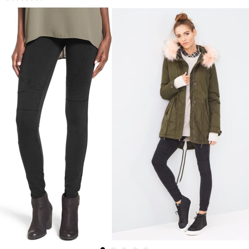 Black Moto leggings by BP